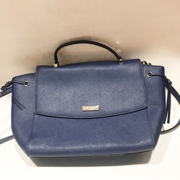 Kate Spade Laurel Way Lilah Satchel with Crossbody Strap. Oceanic Blue - Picture 3 of 10